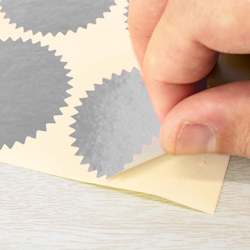 MaxMark 1.75" Self Adhesive Glossy Silver Seal Labels for Certificates, Library, Notary Embossing Seals - 100 Count - Image 4
